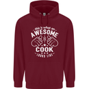 This Is What an Awesome Cook Looks Like Mens 80% Cotton Hoodie Maroon