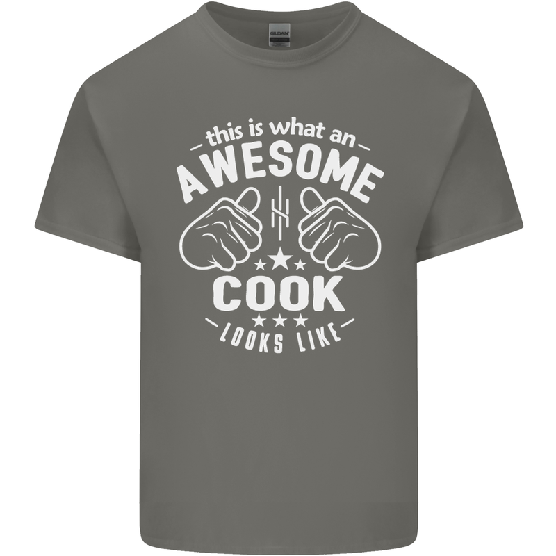 This Is What an Awesome Cook Looks Like Mens Cotton T-Shirt Tee Top Charcoal