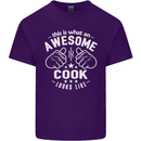 This Is What an Awesome Cook Looks Like Mens Cotton T-Shirt Tee Top Purple