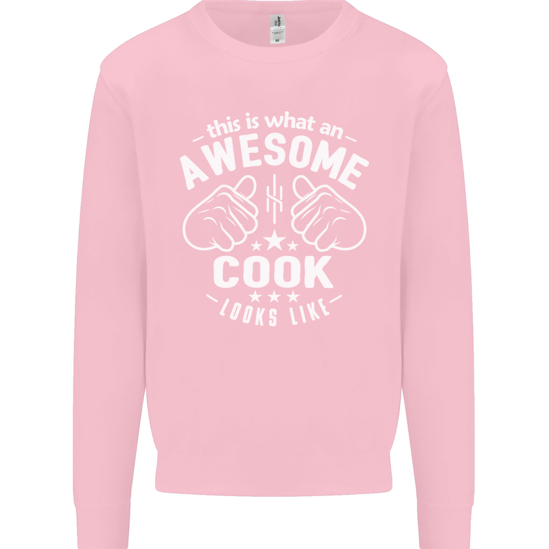 This Is What an Awesome Cook Looks Like Mens Sweatshirt Jumper Light Pink