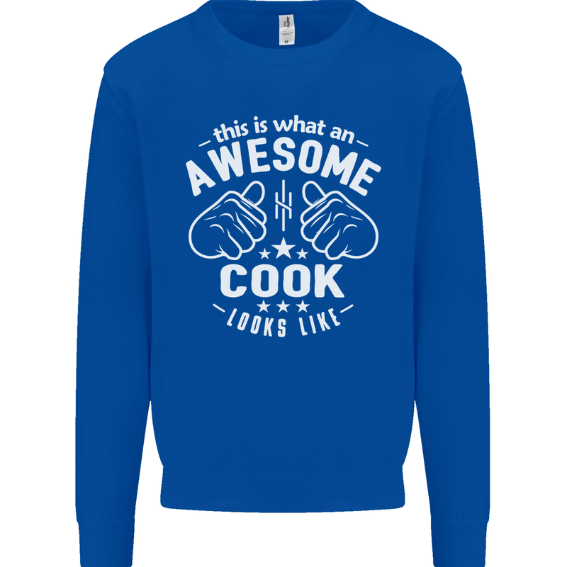 This Is What an Awesome Cook Looks Like Mens Sweatshirt Jumper Royal Blue