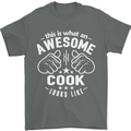 This Is What an Awesome Cook Looks Like Mens T-Shirt Cotton Gildan Charcoal