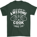 This Is What an Awesome Cook Looks Like Mens T-Shirt Cotton Gildan Forest Green