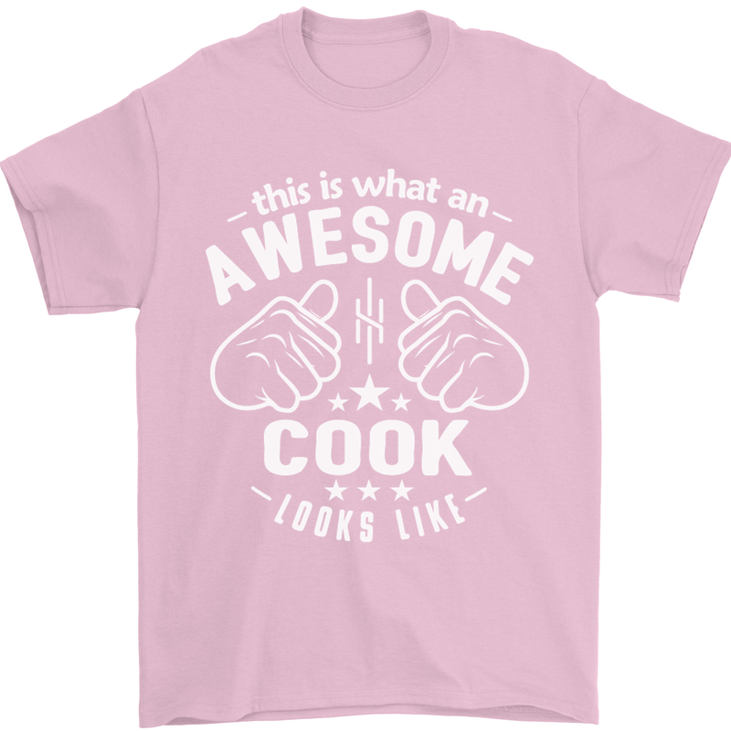 This Is What an Awesome Cook Looks Like Mens T-Shirt Cotton Gildan Light Pink