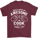 This Is What an Awesome Cook Looks Like Mens T-Shirt Cotton Gildan Maroon