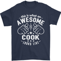 This Is What an Awesome Cook Looks Like Mens T-Shirt Cotton Gildan Navy Blue