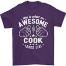 This Is What an Awesome Cook Looks Like Mens T-Shirt Cotton Gildan Purple