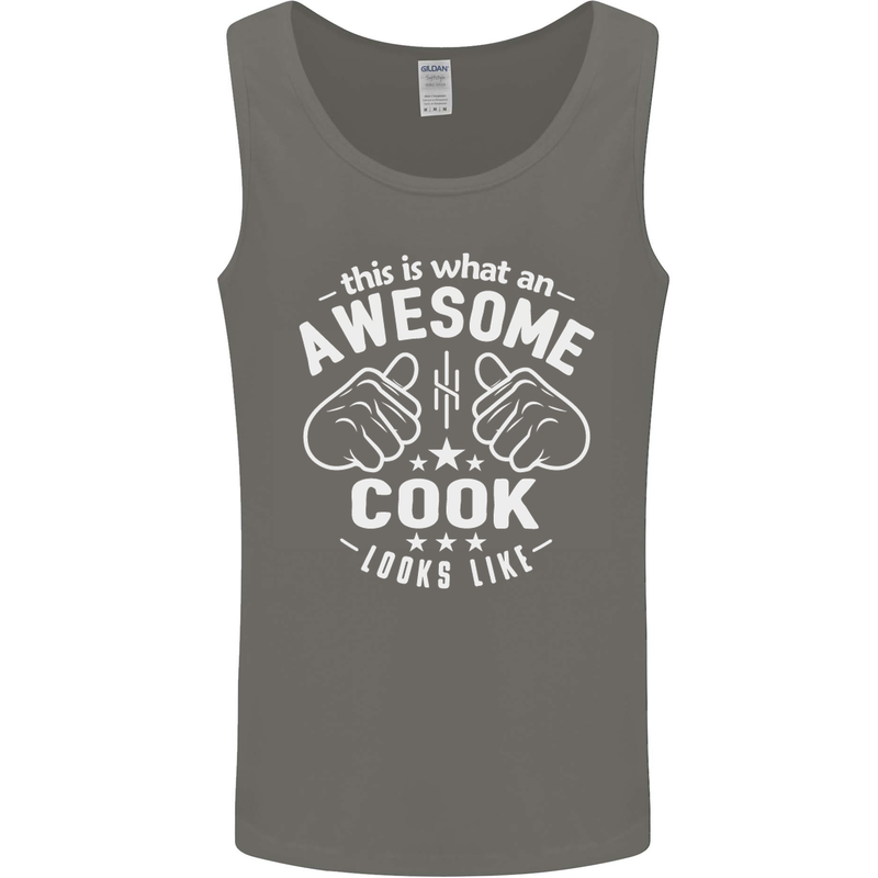 This Is What an Awesome Cook Looks Like Mens Vest Tank Top Charcoal
