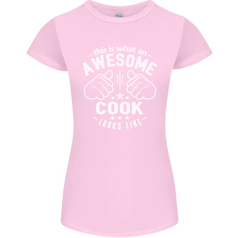 This Is What an Awesome Cook Looks Like Womens Petite Cut T-Shirt Light Pink