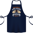 This Is What an Awesome Dad Father's Day Cotton Apron 100% Organic Navy Blue