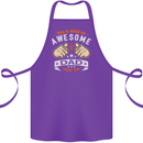 This Is What an Awesome Dad Father's Day Cotton Apron 100% Organic Purple