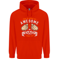 This Is What an Awesome Dad Father's Day Mens 80% Cotton Hoodie Bright Red