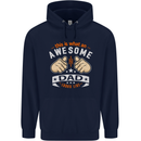 This Is What an Awesome Dad Father's Day Mens 80% Cotton Hoodie Navy Blue