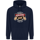 This Is What an Awesome Dad Father's Day Mens 80% Cotton Hoodie Navy Blue