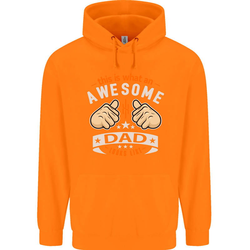 This Is What an Awesome Dad Father's Day Mens 80% Cotton Hoodie Orange