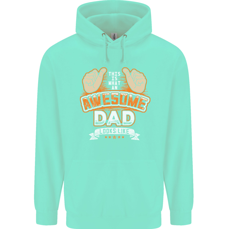 This Is What an Awesome Dad Father's Day Mens 80% Cotton Hoodie Peppermint