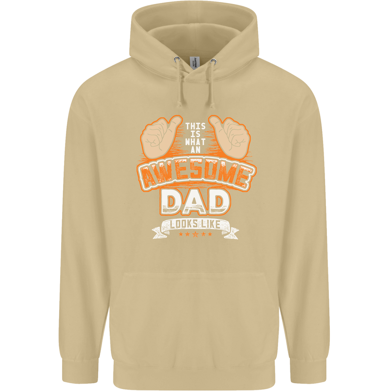 This Is What an Awesome Dad Father's Day Mens 80% Cotton Hoodie Sand