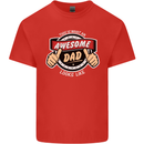 This Is What an Awesome Dad Father's Day Mens Cotton T-Shirt Tee Top Red