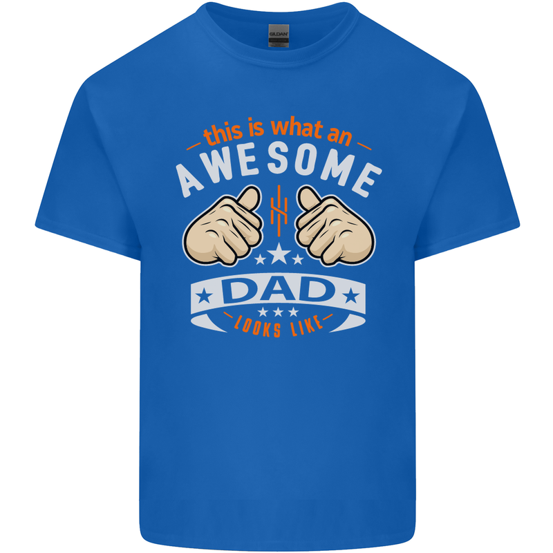 This Is What an Awesome Dad Father's Day Mens Cotton T-Shirt Tee Top Royal Blue