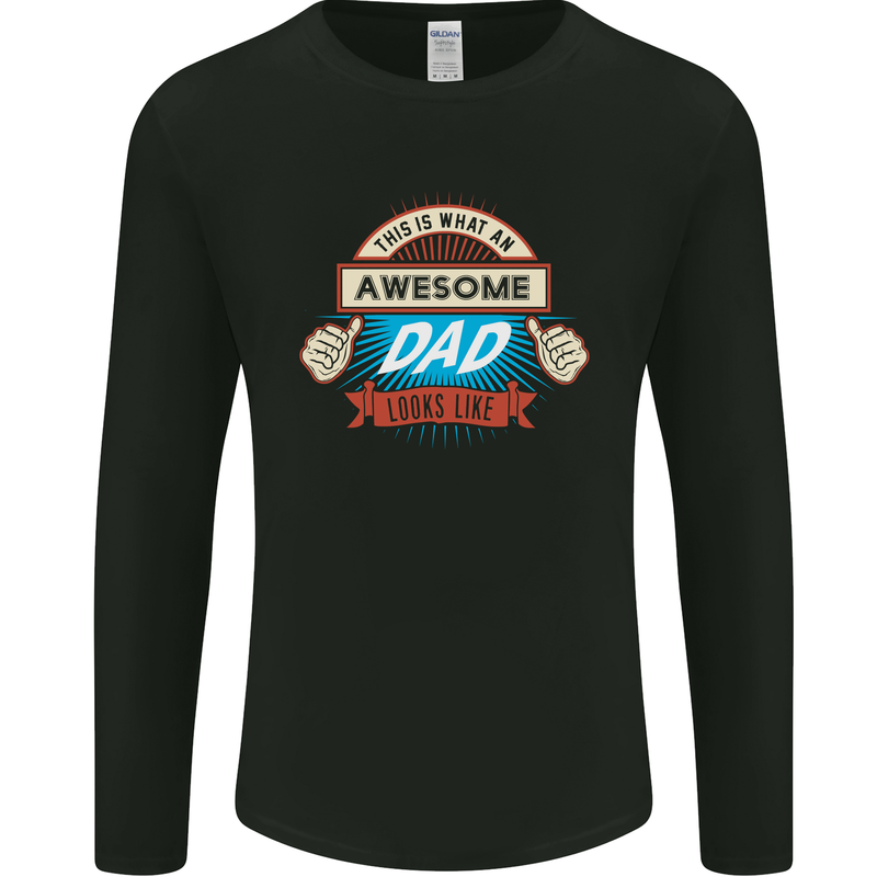 This Is What an Awesome Dad Father's Day Mens Long Sleeve T-Shirt Black