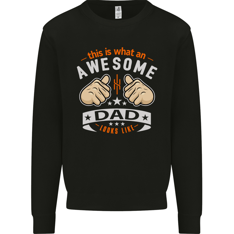 This Is What an Awesome Dad Father's Day Mens Sweatshirt Jumper Black