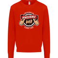 This Is What an Awesome Dad Father's Day Mens Sweatshirt Jumper Bright Red
