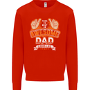 This Is What an Awesome Dad Father's Day Mens Sweatshirt Jumper Bright Red