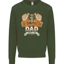 This Is What an Awesome Dad Father's Day Mens Sweatshirt Jumper Forest Green