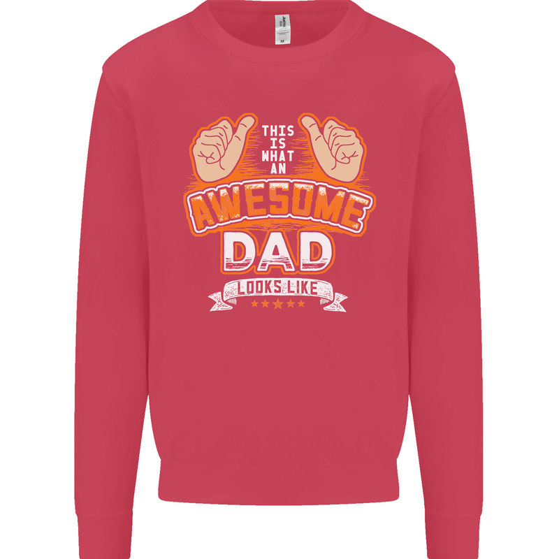 This Is What an Awesome Dad Father's Day Mens Sweatshirt Jumper Heliconia