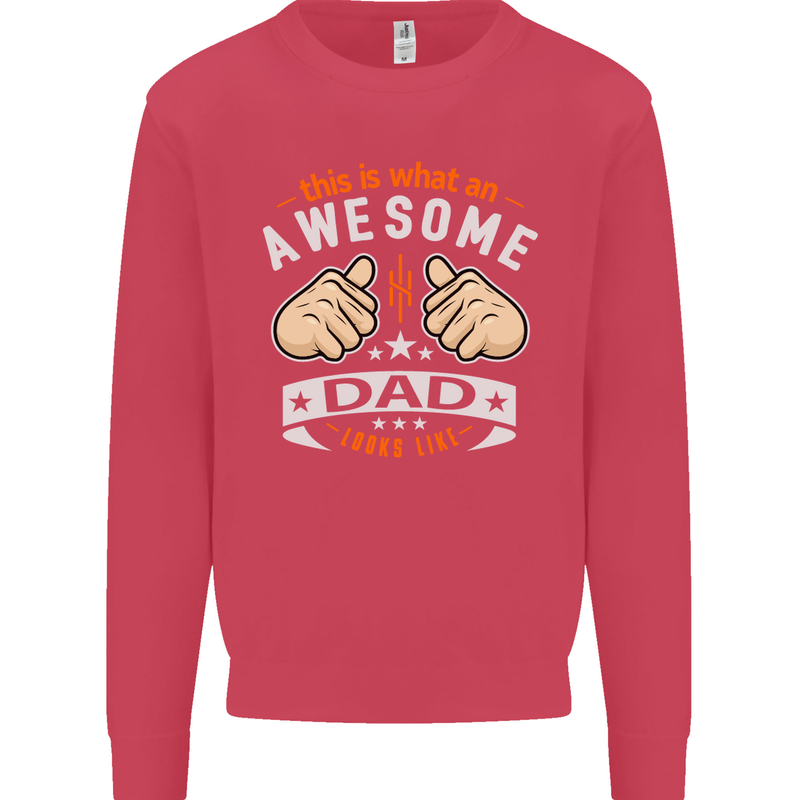 This Is What an Awesome Dad Father's Day Mens Sweatshirt Jumper Heliconia