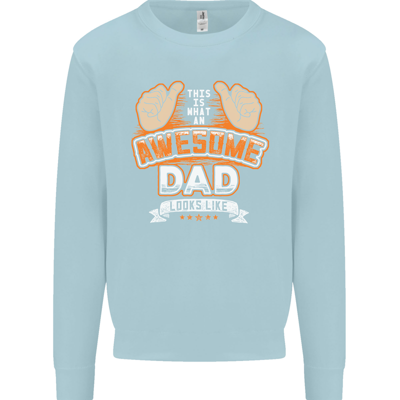 This Is What an Awesome Dad Father's Day Mens Sweatshirt Jumper Light Blue