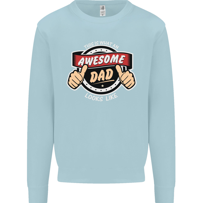 This Is What an Awesome Dad Father's Day Mens Sweatshirt Jumper Light Blue