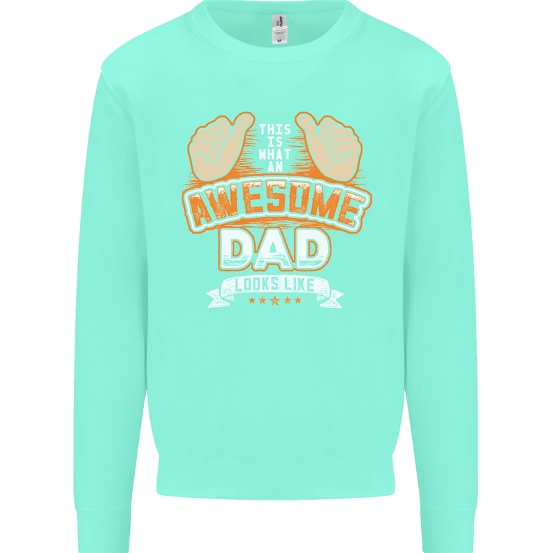 This Is What an Awesome Dad Father's Day Mens Sweatshirt Jumper Peppermint