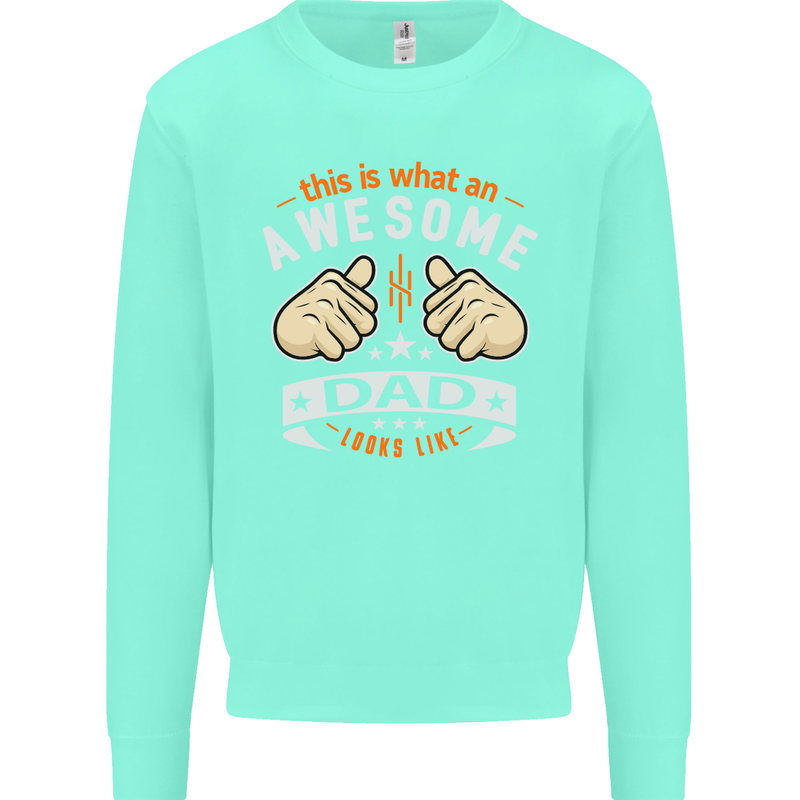 This Is What an Awesome Dad Father's Day Mens Sweatshirt Jumper Peppermint