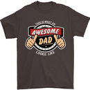 This Is What an Awesome Dad Father's Day Mens T-Shirt Cotton Gildan Dark Chocolate