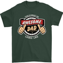 This Is What an Awesome Dad Father's Day Mens T-Shirt Cotton Gildan Forest Green