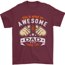 This Is What an Awesome Dad Father's Day Mens T-Shirt Cotton Gildan Maroon