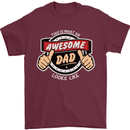 This Is What an Awesome Dad Father's Day Mens T-Shirt Cotton Gildan Maroon