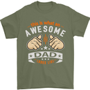 This Is What an Awesome Dad Father's Day Mens T-Shirt Cotton Gildan Military Green