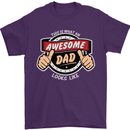 This Is What an Awesome Dad Father's Day Mens T-Shirt Cotton Gildan Purple
