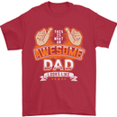 This Is What an Awesome Dad Father's Day Mens T-Shirt Cotton Gildan Red