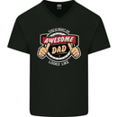 This Is What an Awesome Dad Father's Day Mens V-Neck Cotton T-Shirt Black