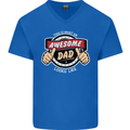 This Is What an Awesome Dad Father's Day Mens V-Neck Cotton T-Shirt Royal Blue