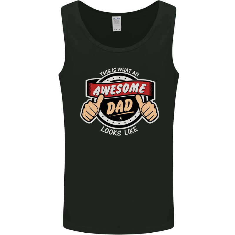 This Is What an Awesome Dad Father's Day Mens Vest Tank Top Black