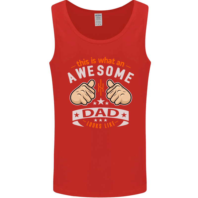 This Is What an Awesome Dad Father's Day Mens Vest Tank Top Red