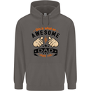 This Is What an Awesome Dad Mens 80% Cotton Hoodie Charcoal