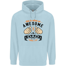 This Is What an Awesome Dad Mens 80% Cotton Hoodie Light Blue