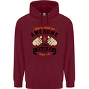 This Is What an Awesome Dad Mens 80% Cotton Hoodie Maroon