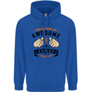 This Is What an Awesome Dad Mens 80% Cotton Hoodie Royal Blue