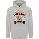 This Is What an Awesome Dad Mens 80% Cotton Hoodie Sports Grey